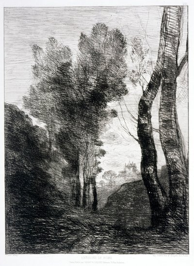 Umgebung von Rom von Jean Baptiste Camille Corot